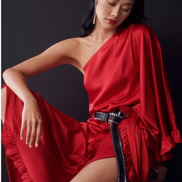 Hutch Scarlet One-Shoulder Dress - Picture 1 of 10